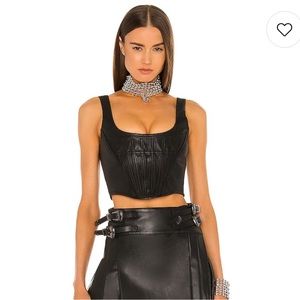 Revolve x Dundas leather corset